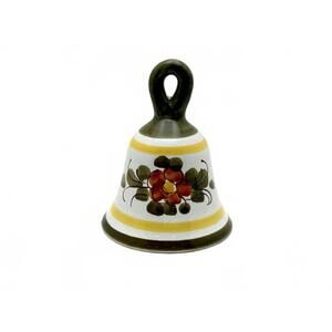Vintage Deruta Hand Painted Ceramic Bell Floral Italy Folk Art Decor